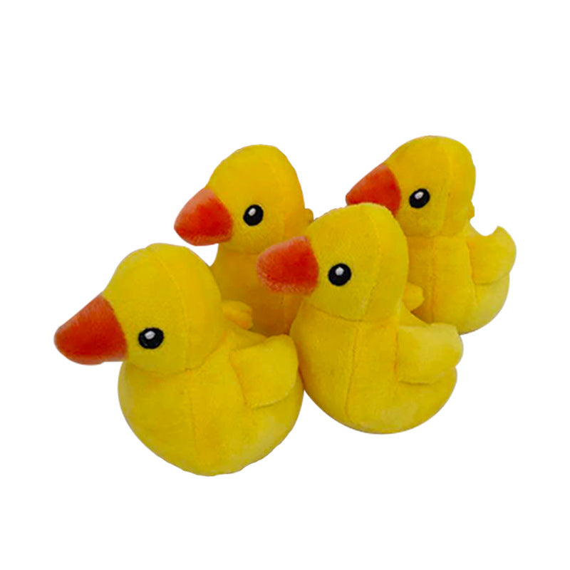 Kuscheltier für Hunde, Kleines Gelbes Entchen, Welpenspielzeug mit Quietscher, Perfekt kauspielzeug hund für das Spielen