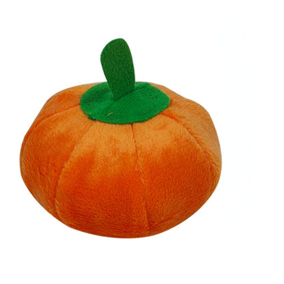 Kuscheltiere für Hunde, Orange Kürbis, Kuscheltier für Welpen mit Quietschenden, Zahnpflege-Spielzeug, Einzeln oder im 3er Set