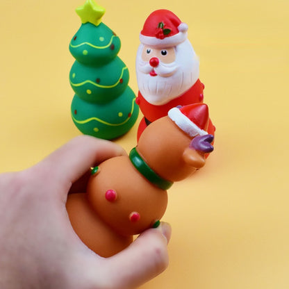 Hundespielzeug, Spielzeug der Weihnachtsserie aus Gummi, Hundespielzeug Quietsch, Zahnreinigung, 3 Stücke