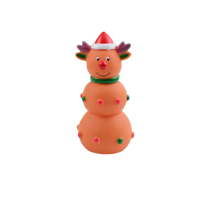 Hundespielzeug, Spielzeug der Weihnachtsserie aus Gummi, Hundespielzeug Quietsch, Zahnreinigung, 3 Stücke