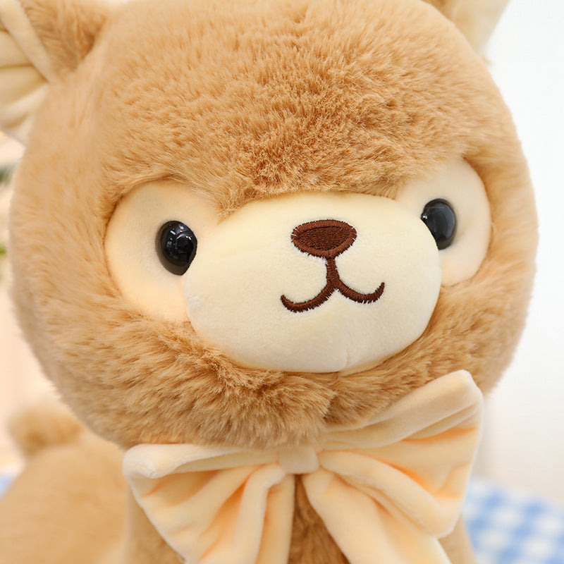 Kuscheltier für Katze, Lama-förmiges Haustierplüschspielzeug, weich und bequem, ideal zum Ausruhen und Spielen, 25 cm hoch