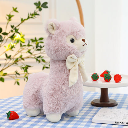 Kuscheltier für Katze, Lama-förmiges Haustierplüschspielzeug, weich und bequem, ideal zum Ausruhen und Spielen, 25 cm hoch