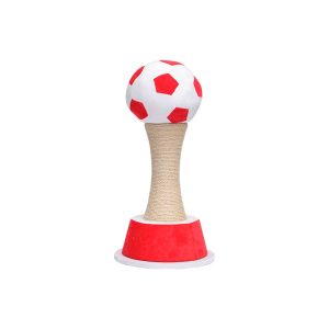 Stylischer Kratzbaum, Kreativer Kratzsäule im Fußballpokal-Design, Hochwertiges Sisal, Kein Ausfransen, Drei Farbvarianten
