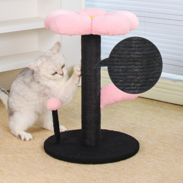 Kratzbaum Ecke, Blumen Katzensäule mit Plattform, Platzsparendes Design, Spiel- und Schlafbereich für Ihre Katze – Bild 3