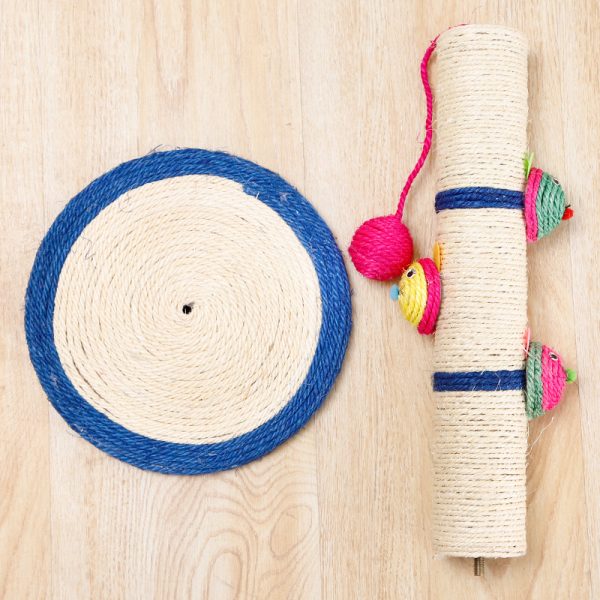 Kratzbaum Spielzeug aus Sisal, Platzsparendes Design, Einfach Montage, Ideal für kleine Katzen – Bild 4
