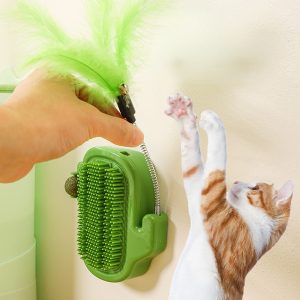 Katzenspielzeug Katzenminze Ball Kaktus Kratzwerkzeug mit Glocke Angelrute, Home Automatisches interaktives Kratzspiel