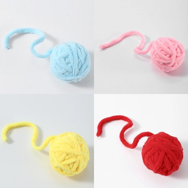 Katzenball Plüsch mit Glockenball PP-Material in mehreren Farben erhältlich, lichtecht und langlebig (1 Stück) – Bild 2