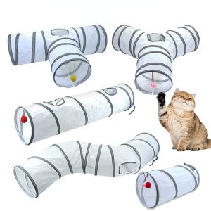 Katzentunnel, Weißer minimalistischer Stil, gute Beleuchtung, geeignet zum Beobachten der Katzenbewegungen