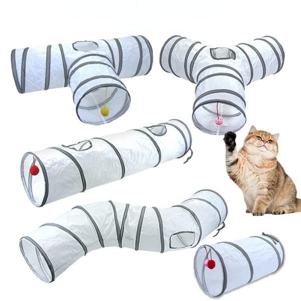 Katzentunnel, Weißer minimalistischer Stil, gute Beleuchtung, geeignet zum Beobachten der Katzenbewegungen