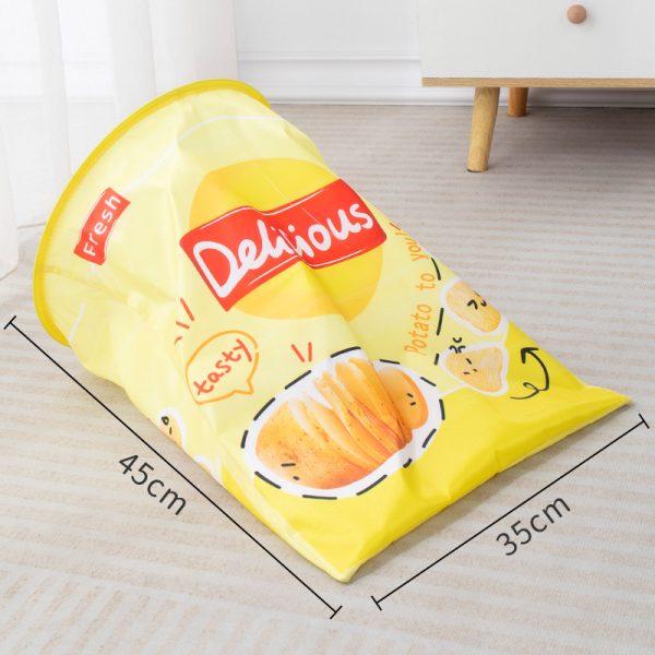 Katzen rascheltunnel Spielzeug tasche faltbar, Maus-Hängeköder, Simulierte Verpackung neuartig und interessant (1 Stück) – Bild 3