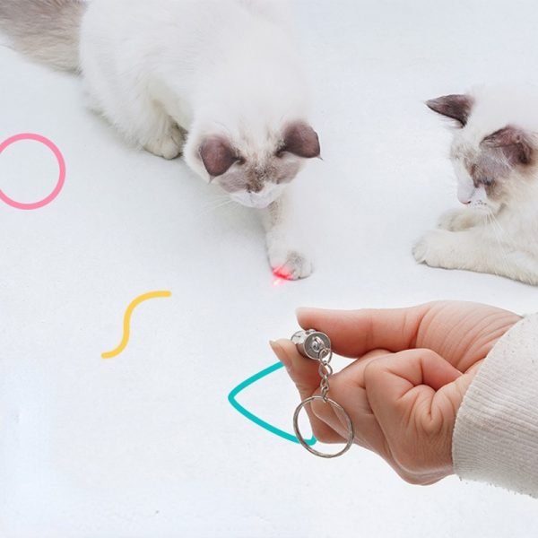 Katzenspielzeug Laserpointer für Katzen interaktive Unterhaltung, zufällige Farben, 2 Modi (Laser und LED), Spaß und Bewegung – Bild 3