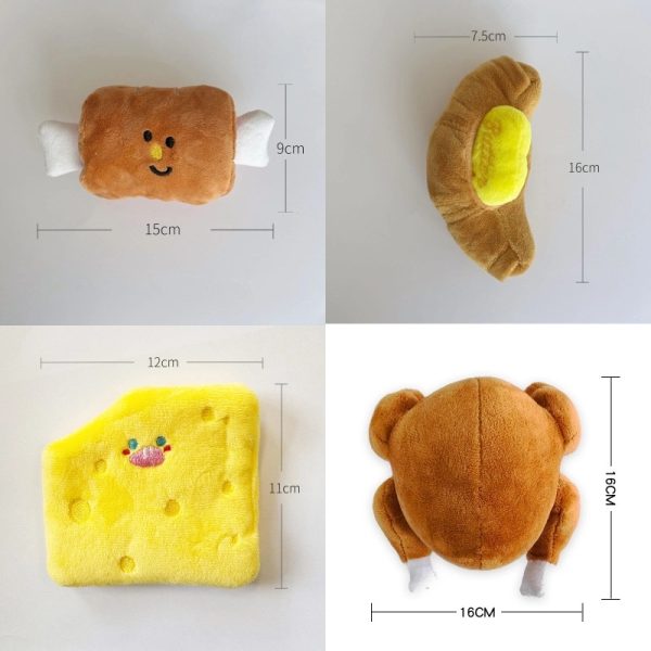 Katze Kuscheltier Simulation Brot Essen Nachmittagstee, Papier Sound, Essen Verstecken Puppe, Interaktiv (1 Stück) – Bild 3