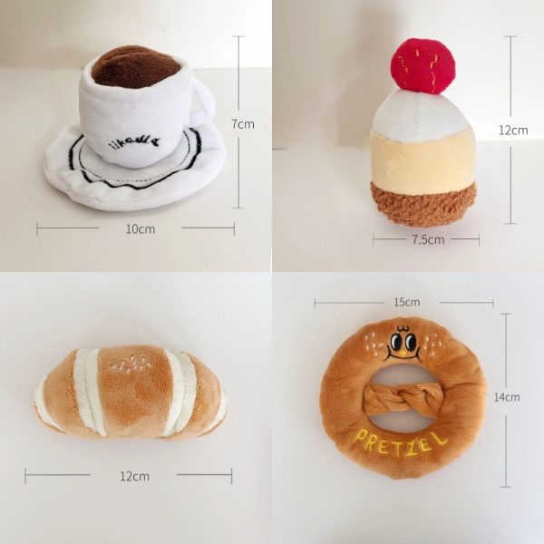 Katze Kuscheltier Simulation Brot Essen Nachmittagstee, Papier Sound, Essen Verstecken Puppe, Interaktiv (1 Stück) – Bild 2