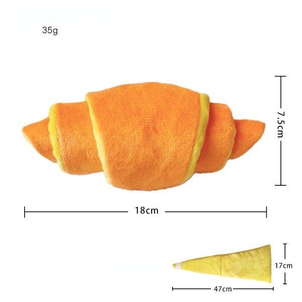 Katzen puzzle Croissant Plüsch Soundpapier Aussprache, kann Futter verstecken, langsame Futterinteraktion (1 Stück) – Bild 2