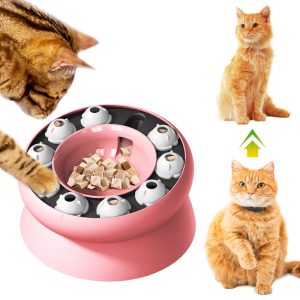 Puzzle Katze, Drehtellerspielzeug, rotierender Futternapf, dient zum Halten von Futter und zur Gewichtskontrolle
