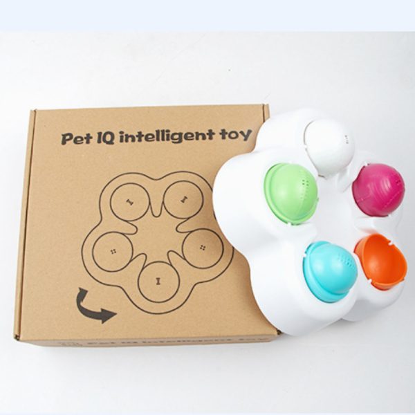 Puzzle Katzen spielzeug , langsam fressender Ball, verschleißfest und bissfest, unterhaltsam, mit 5 farbigen Bällen – Bild 3