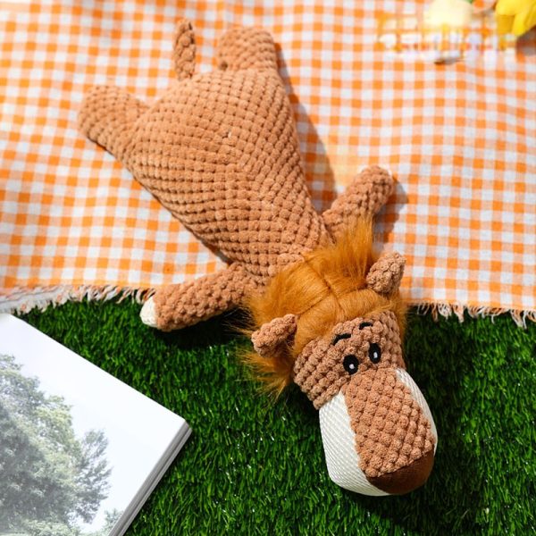 Kuscheltier für den Hund, niedliches Design, kaubares interaktives weiches Plüschspielzeug für die Zahnpflege und Unterhaltung (1 Stück) – Bild 3