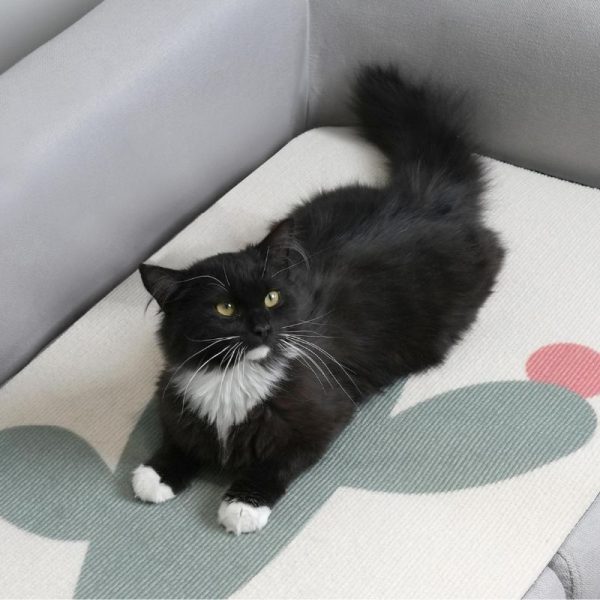 Kratzmatte für Katzen, Selbsthaftender Kratzwand mit Kaktus-Muster, Möbelschutz und Krallenpflege, 50cmx80cm – Bild 3