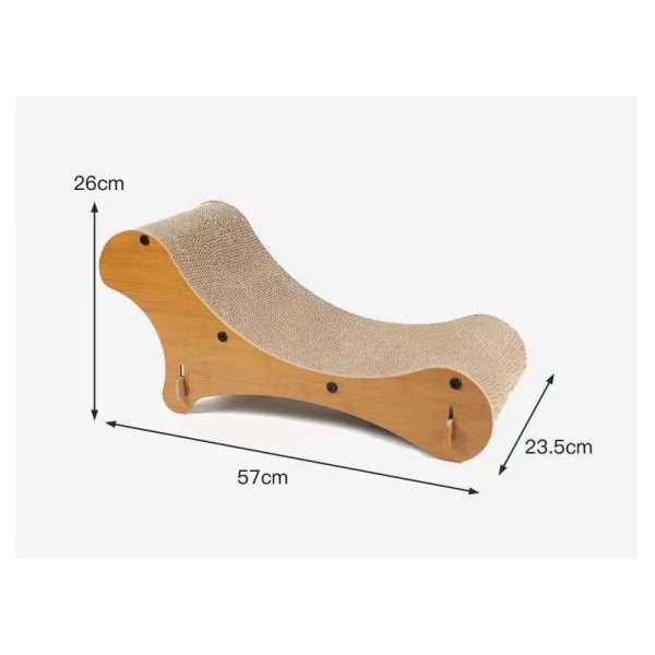 Kratzbrett Katze Pappe, Kratzpappe in Sofa-Form, Robustes Wellpappenmaterial zum Schutz der Katzenkrallen – Bild 2