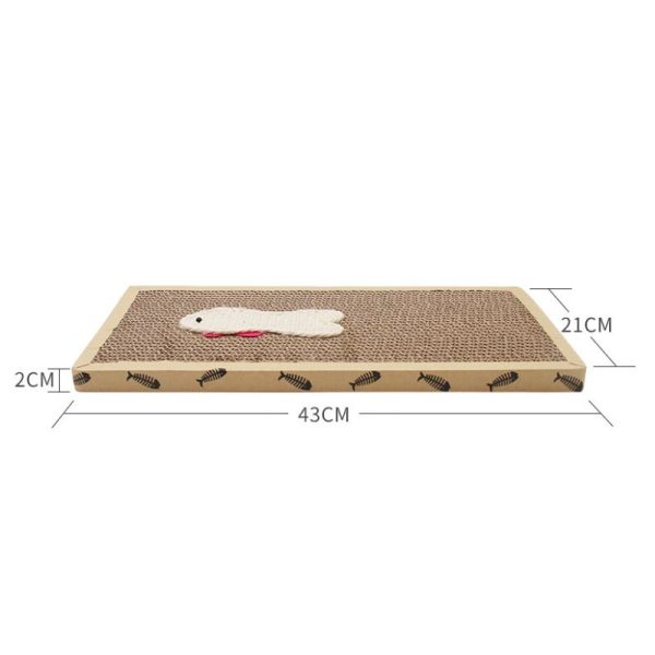 Kratzpappe für Katzen, Katzen Spielzeug aus Sisal, Katzen Kratzbrett mit süßem Design, 43cmx21cmx2cm – Bild 2