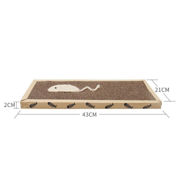 Kratzpappe für Katzen, Katzen Spielzeug aus Sisal, Katzen Kratzbrett mit süßem Design, 43cmx21cmx2cm – Bild 3