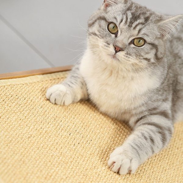 Katze Kratzbrett, Dreieckiges Katzenkratzbrett aus Sisal, Langlebiges bietendes Kratzspielzeug für Katzen, 57 x 29 x 37,5 cm – Bild 4