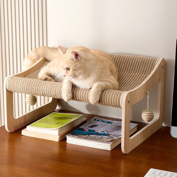 Katzen Kratzbrett, Sisal kratzmöbel für Indoor-Katzen als Möbelschutz, Verfügbar in Sofa, Liegestuhl und Bett Form – Bild 4