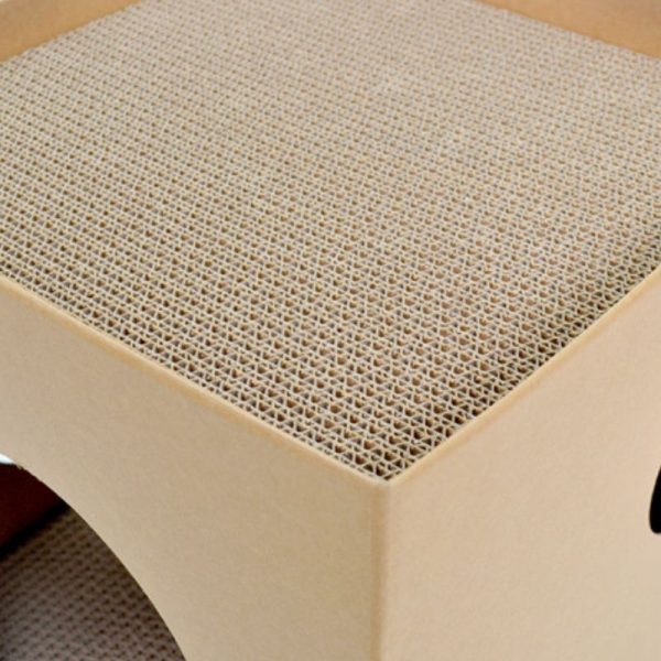 Katzen Kratzpappe, Kratzbrett aus Pappe für Katzen, Stehendes Kratzmöbel aus Wellpappe für Kratzen und Entspannen – Bild 3