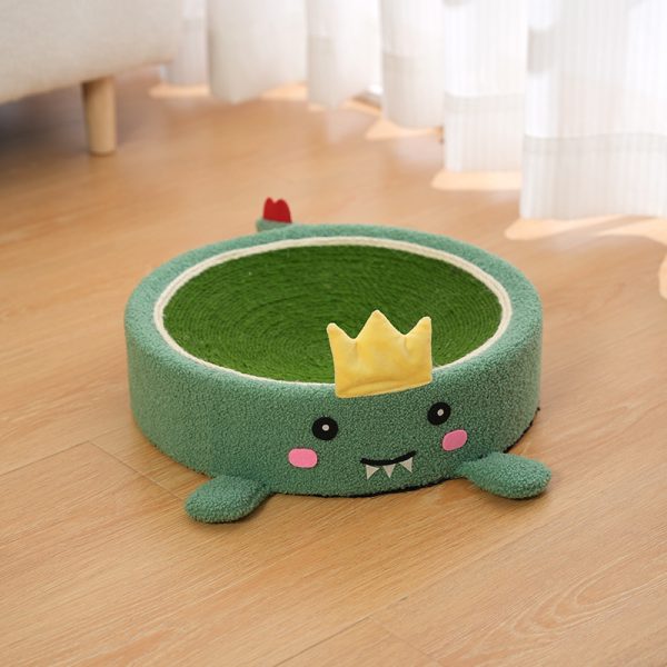 Kratzpappe für Katzen, Rundes Katzenkratzbett, süßes Cartoon-Design, 40cm Katzen-Loungesessel, mehrere Versionen – Bild 2