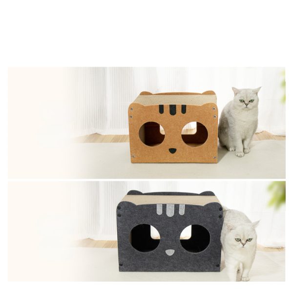 Kratzpappe für Katzen, Interaktives Katzenspielzeug, Karton-Squirrel Design, Standfestes Doppelstöckiges, 39 x 28 x 24cm – Bild 7