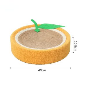 Kratzbrett Katze mit integriertem Katzenbett, hochwertigem Jute-Material, Orange-Thema, perfekt zum Austoben für Katzen