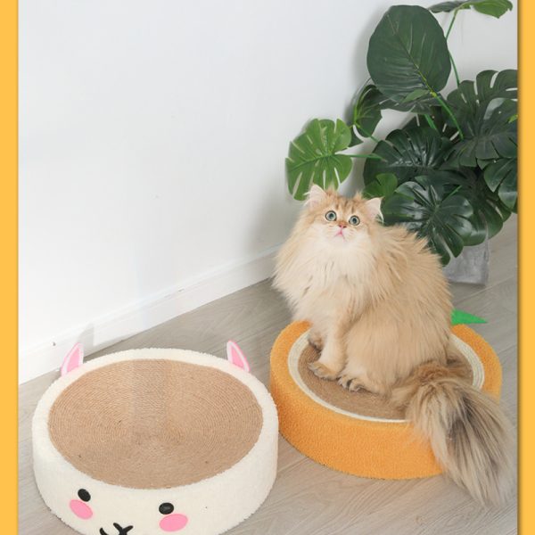 Kratzbrett Katze mit integriertem Katzenbett, hochwertigem Jute-Material, Orange-Thema, perfekt zum Austoben für Katzen – Bild 2