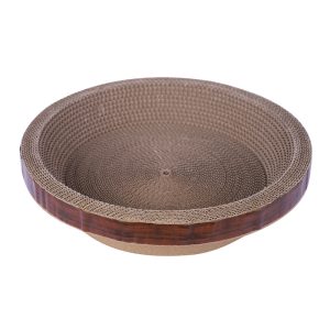 Kratzpappe für Katzen, Katzenbetten, Ovales, rundes, Wellpapier, Umweltfreundliches Material, Klein, Mittel, Groß, Extragroß