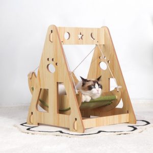 Katzenbett für Katzenliebhaber, Wackelnde Katzenhängematte & Katzenliege für Komfort, Stabil und Sicher