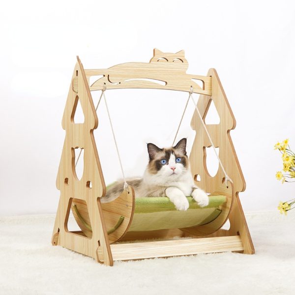 Katzenbett für Katzenliebhaber, Wackelnde Katzenhängematte & Katzenliege für Komfort, Stabil und Sicher – Bild 11