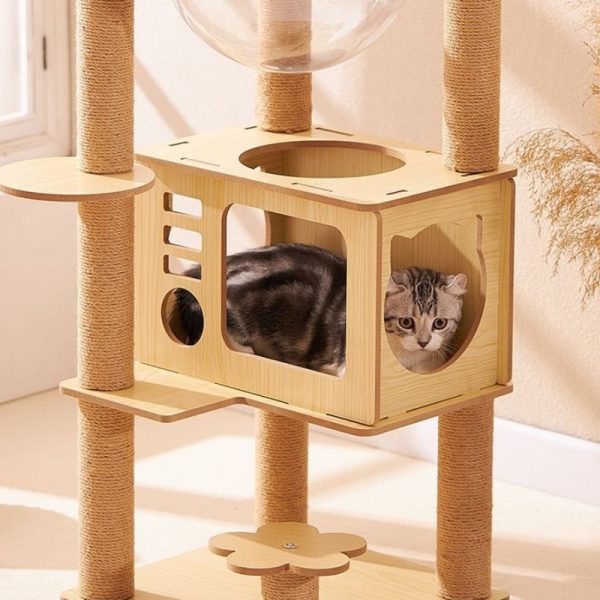Groß Katzenbaum, Kratzbaum XXL mit Höhle und Katzenspielzeug, Stabil und Robust, Kletterbaum mit Sisal oder Plüsch – Bild 4