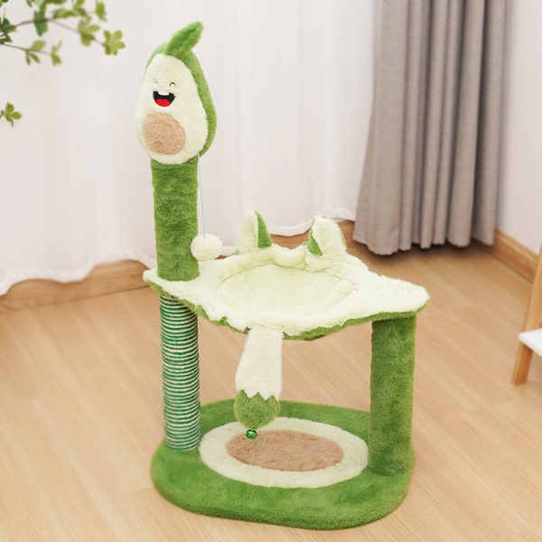 Kletterbaum für Katzen, Avocado-Themen Katzenbaum mit Spielzeugball und Ruhebereich, Frisches Design für kleine Katzen – Bild 4