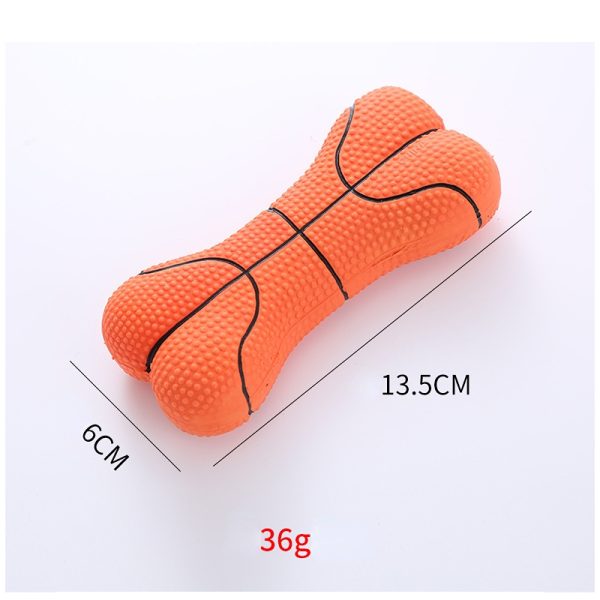 Hundespielzeug, Unzerstörbares 13cm Knochenform Hundekauspielzeug, weich und sicher quietschend, interaktiv (1 Stück) – Bild 3