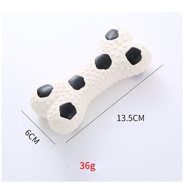 Hundespielzeug, Unzerstörbares 13cm Knochenform Hundekauspielzeug, weich und sicher quietschend, interaktiv (1 Stück) – Bild 2