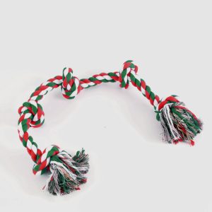 Hundespielzeug Seil, Handgewebtes Hundekauspielzeug aus  interaktives Seil, Langlebiges Beißspielzeug, 90cm, 4 Farben