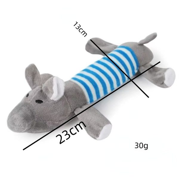 Hunde Plüschtier schmales Plüschtier mit Quietsche, Cartoon-Hundespielzeug, 3 süße Designs zur Auswahl (1 Stück) – Bild 4