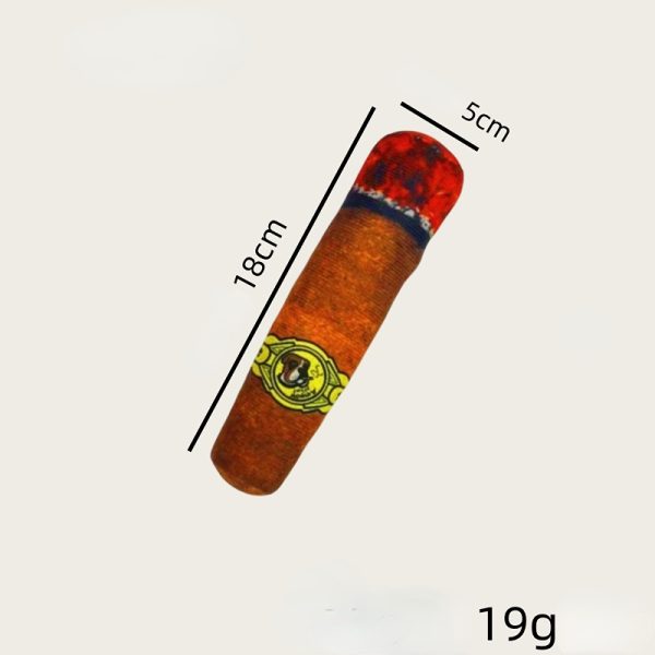 Hundekuscheltier - Zigarrenförmiges, Geräusche machendes, lebensechtes Hundespielzeug zum Spielen des Hundes (1 Stück) – Bild 3