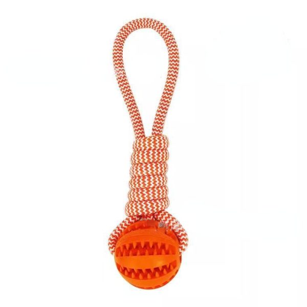 Hund ball mit Seil, Gummi ball für Hunde, Mehrere Farben, Kauspielzeug für Spaß Hand-Pull-Ball-Interaktion – Bild 3