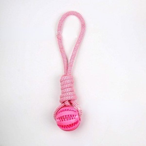 Hund ball mit Seil, Gummi ball für Hunde, Mehrere Farben, Kauspielzeug für Spaß Hand-Pull-Ball-Interaktion – Bild 4