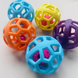 Hundespielzeug Bälle, Interaktives Hundespielzeug mit Hohldesign, mit integriertem Glöckchen, robust