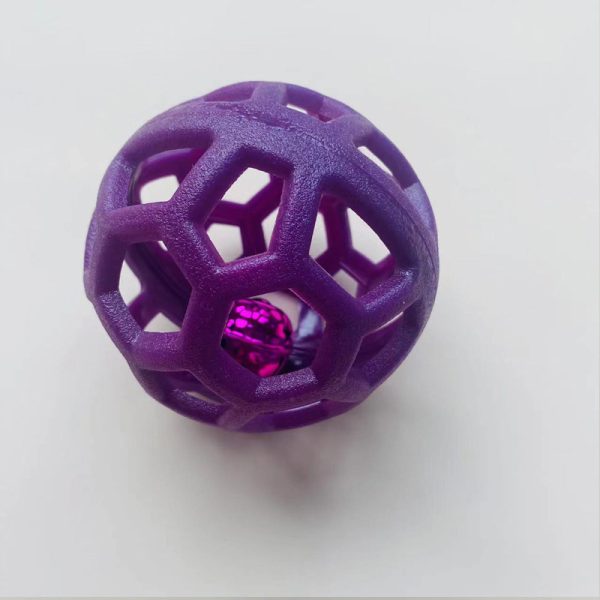 Hundespielzeug Bälle, Interaktives Hundespielzeug mit Hohldesign, mit integriertem Glöckchen, robust (1 Stück) – Bild 2