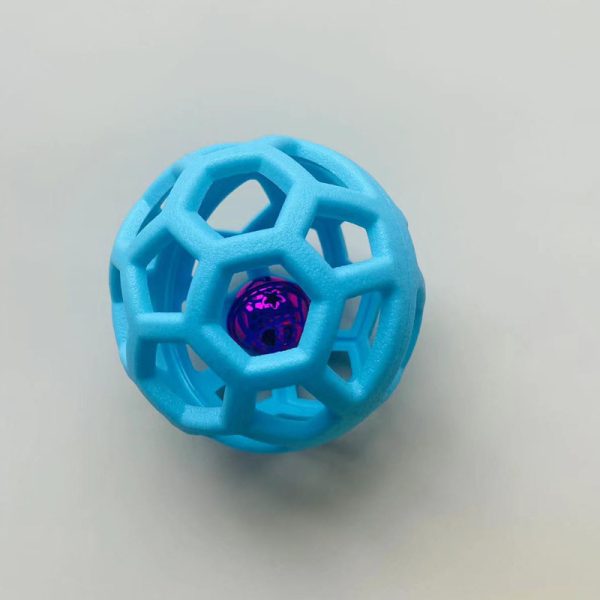 Hundespielzeug Bälle, Interaktives Hundespielzeug mit Hohldesign, mit integriertem Glöckchen, robust (1 Stück) – Bild 5