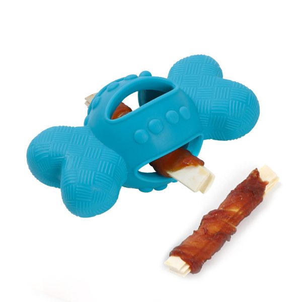 Futterspielzeug Hund, Leckeres Hundespielzeug in Knochenform, sicheres Material, rutschfest für besseren Halt und Spielspaß – Bild 2