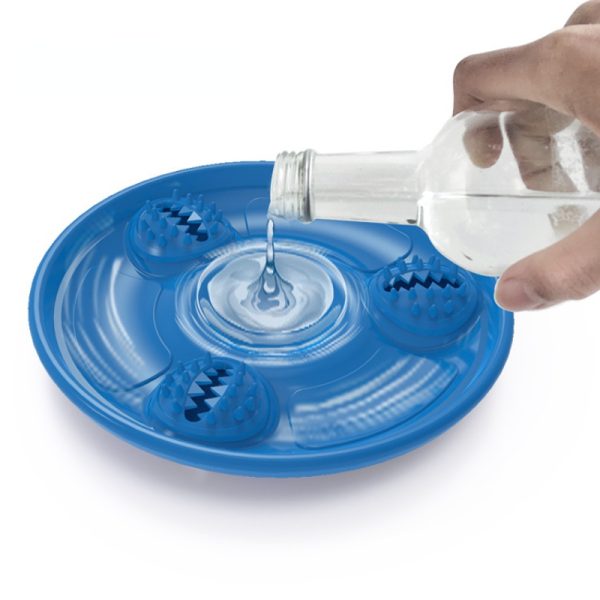 Hunde Frisbee Scheiben, Interaktives Hundespielzeug für Innen und Außenaktivitäten, Multifunktionales spielzeug (1 Stück) – Bild 2