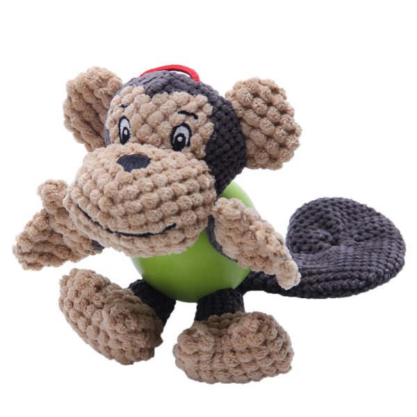 Hund Spielzeug, Süßes Tierdesign Hundespielzeug mit Geräuschfunktion, Haltbares und Robust Spielspaß (1 Stück) – Bild 3